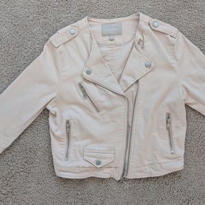 Banana republic light pink moto jacket